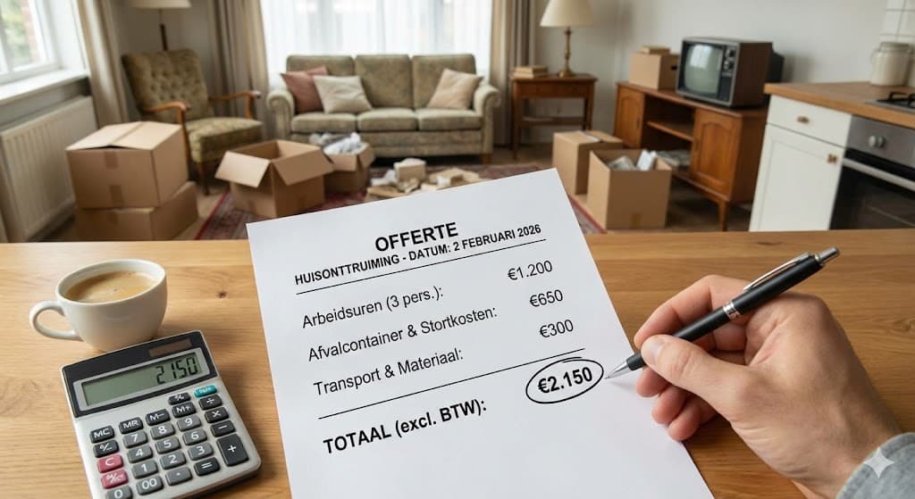 What does it cost to have a house cleared in Belgium?