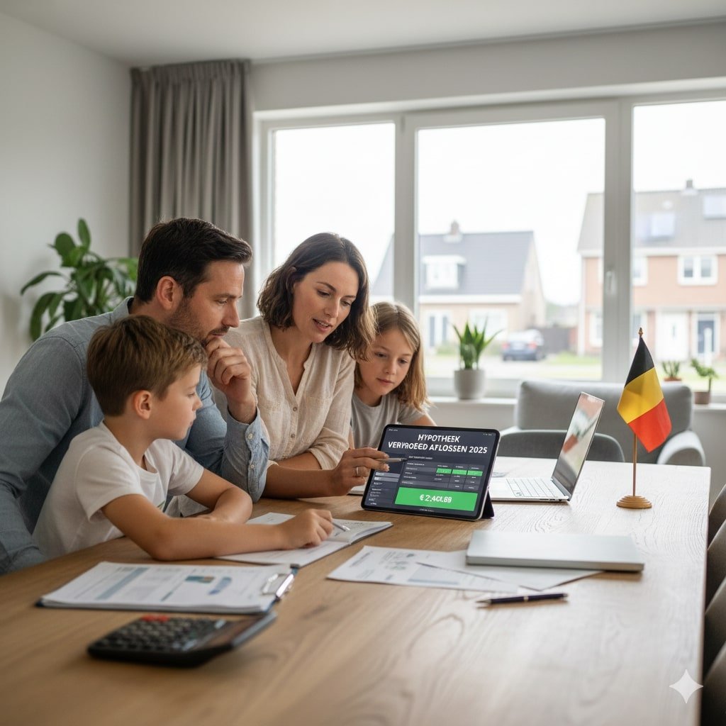 Gezin berekent of hypotheek vervroegd aflossen 2025 financieel loont hypotheek vervroegd aflossen 2025